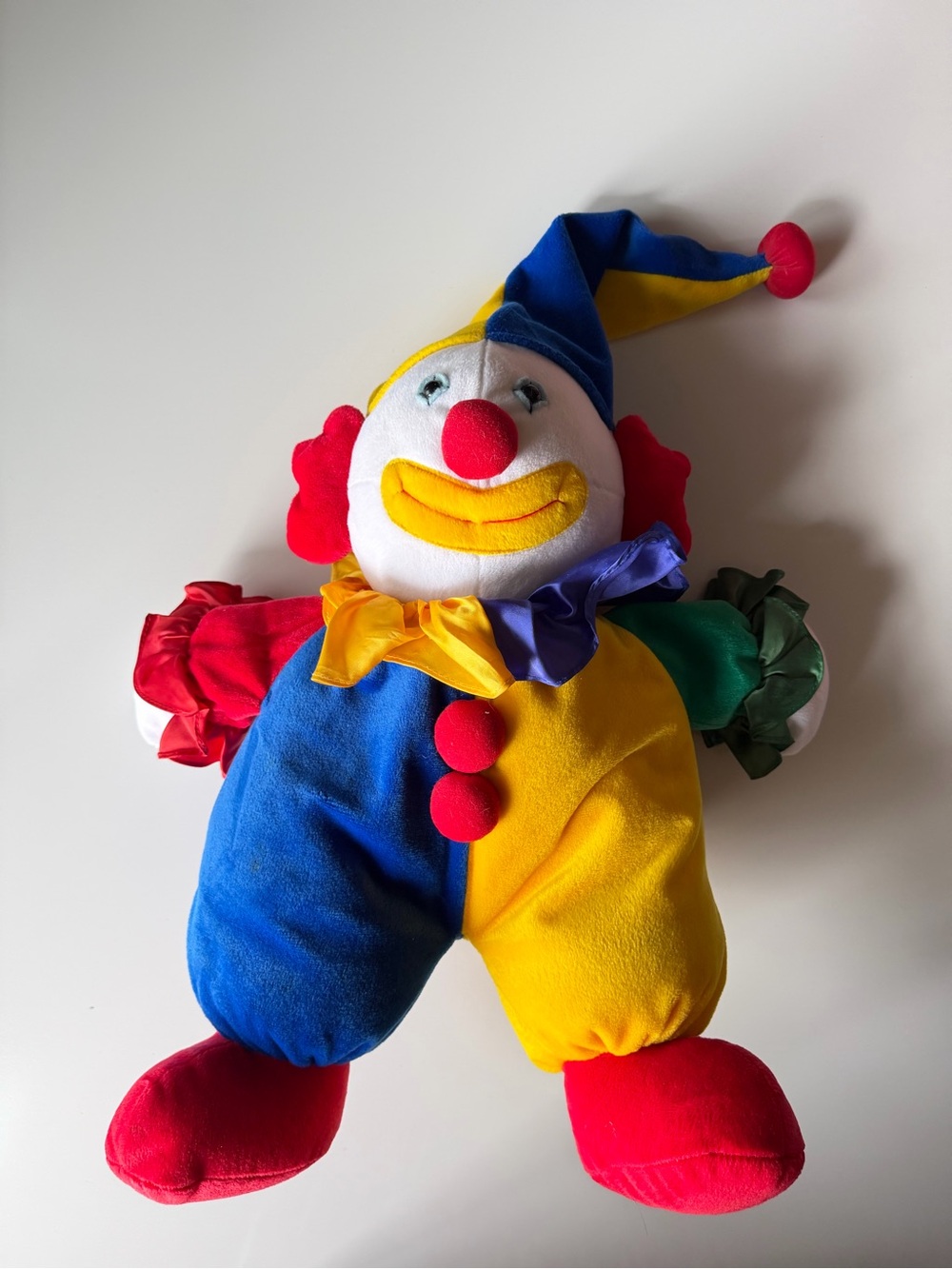 Applause Marcel Circus Clown Plush Primary Colors stuffed toy - HSA